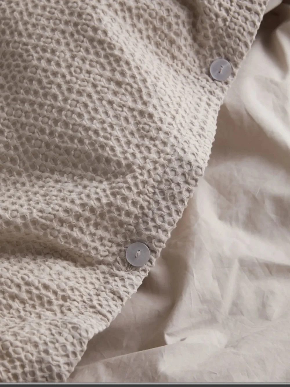 Quince Organic Luxe Honeycomb Duvet Cover King Sand Tan